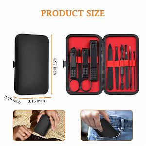 Набір для манікюру Жіночий 10 предметів з нержавіючої сталі з шкіряним чохлом synthetic.ua - Фото 1