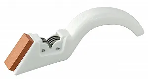 Точило для ножів і ножиць Fackelmann пластик/нержавіюча сталь біла 19 x 11.7 x 2.5 см - Фото 1