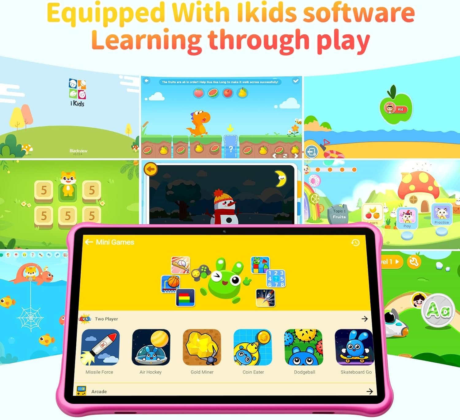 Планшет 10.1" Blackview Tab 30 Kids 2+4/64Gb 4 ядра Android 13 5100 mAh Розовий, фото №3