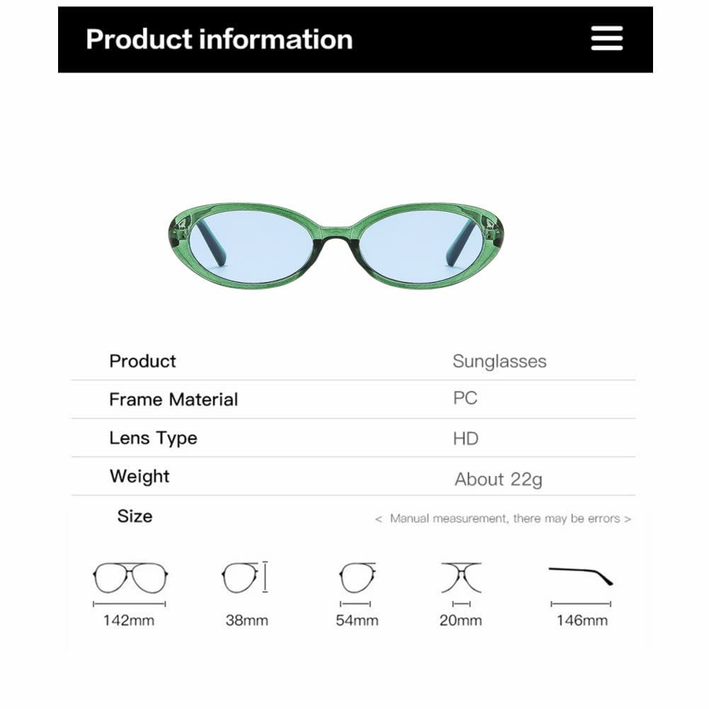 Солнцезащитные очки овальные в стиле ретро YOJUED для мужчин и женщин, модные, с овальной оправой, защита от ультрафиолета 400, фото №3