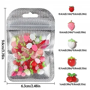 Украшения для ногтей Клубника Вишня 3D Клубника Вишня Аксессуары для ногтей Разноцветные фрукты Летние фруктовые украшения для ногтей Дизайн ногтей, 50 шт synthetic.ua - Фото 1