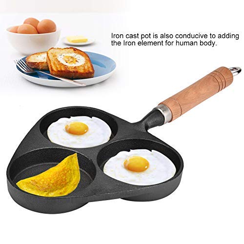Сковорідка Zerodis Mini Egg 3 Shapes Cast Iron Чорний, фото №2
