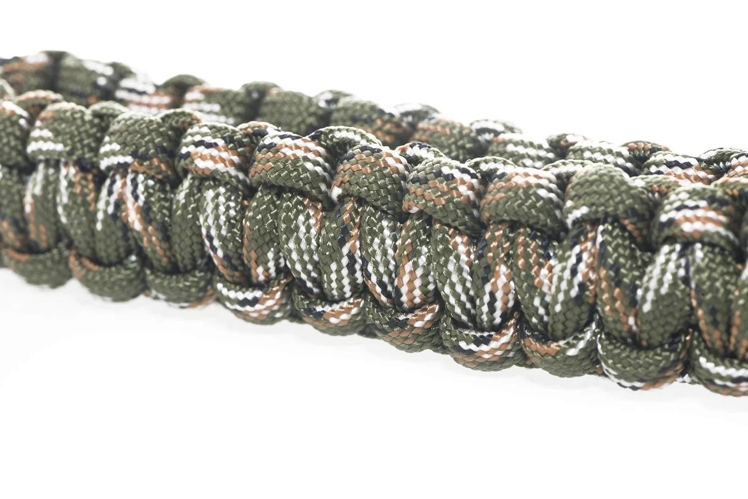 Брелок з паракорду Зелений, Бежевий, Білий та Чорний, фото №4