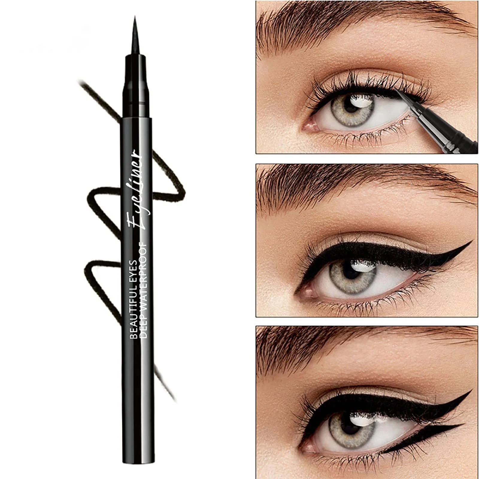 Підводка для очей рідка Тонка Чорна, 1,5 мл, фото №3 Підводка для очей рідка Тонка Чорна, 1,5 мл, фото №3