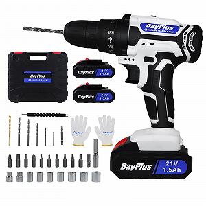 Купити Акумуляторний Шуруповерт Professional 21 В Акумуляторний Шуруповерт Малий з 2 x 1300 мАг Акумуляторами, 25+1 Налаштування Моменту Обертання, 26-Штук Набір Свердл Електричний Дриль Шуруповерт для Дому та Саду - Фото 1 Акумуляторний Шуруповерт Professional 21 В Акумуляторний Шуруповерт Малий з 2 x 1300 мАг Акумуляторами, 25+1 Налаштування Моменту Обертання, 26-Штук Набір Свердл Електричний Дриль Шуруповерт для Дому та Саду - Фото 1