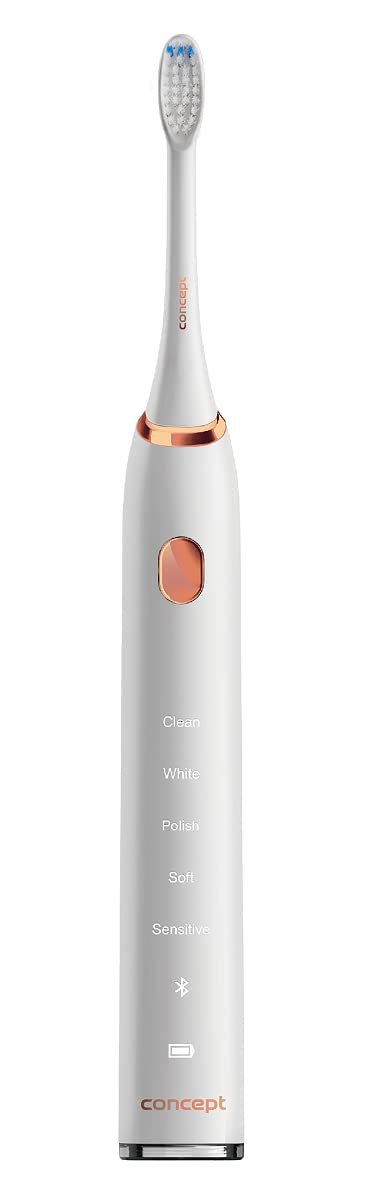 Зубная щетка звуковая Concept ZK5000 с приложением Perfect Smile и зарядкой, дорожный футляр, белая, фото №15