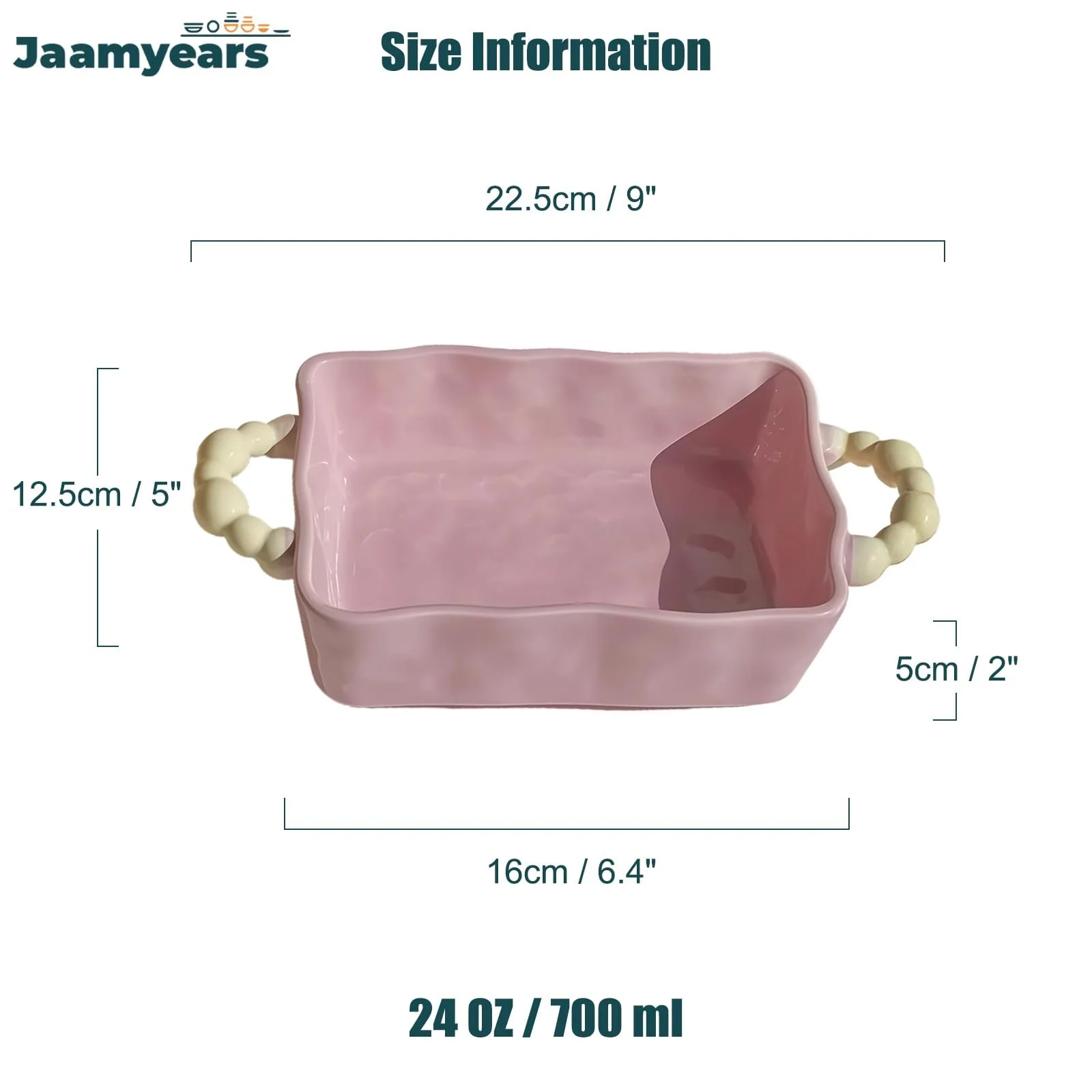 Форма для запікання керамічна прямокутна 700 мл для лазаньї, фото №3