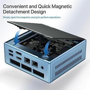 Mini ПК PELADN WO4 AMD Ryzen 5 5500U 16GB 512GB NVME чорний - Фото 1