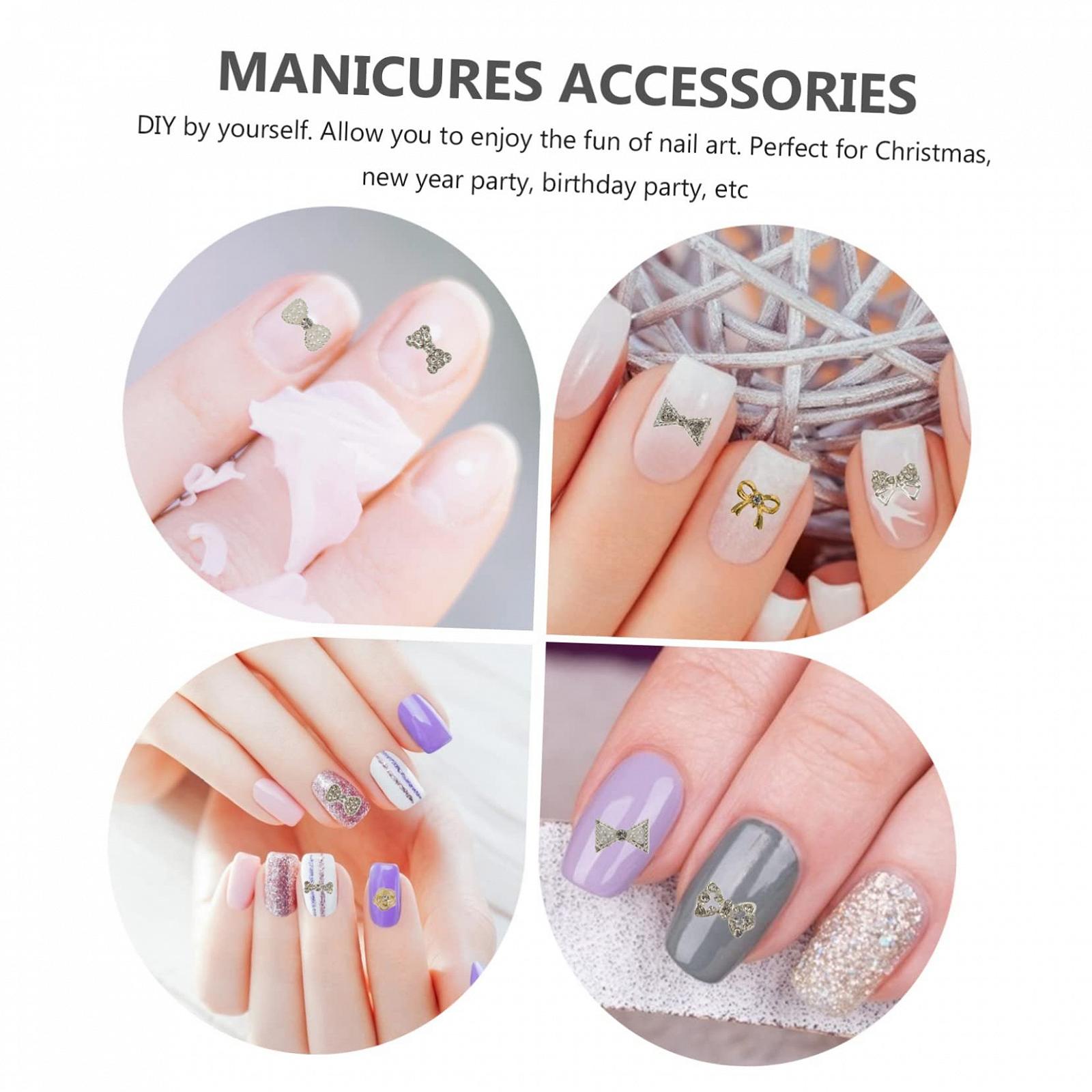 Украшения для ногтей Бабочки FRCOLOR 54шт. Элегантные украшения для маникюра, фото №7