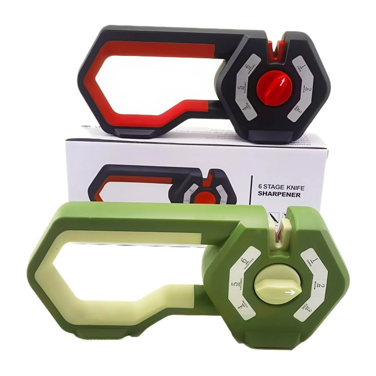 Ручне Точило на 6 слотів компактне зелене, фото №3