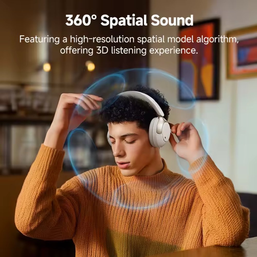 Навушники QCY H3 Pro Black LDAC ANC 50dB Noise Canceling Hi-Res Spatial Audio BT5.4, фото №6