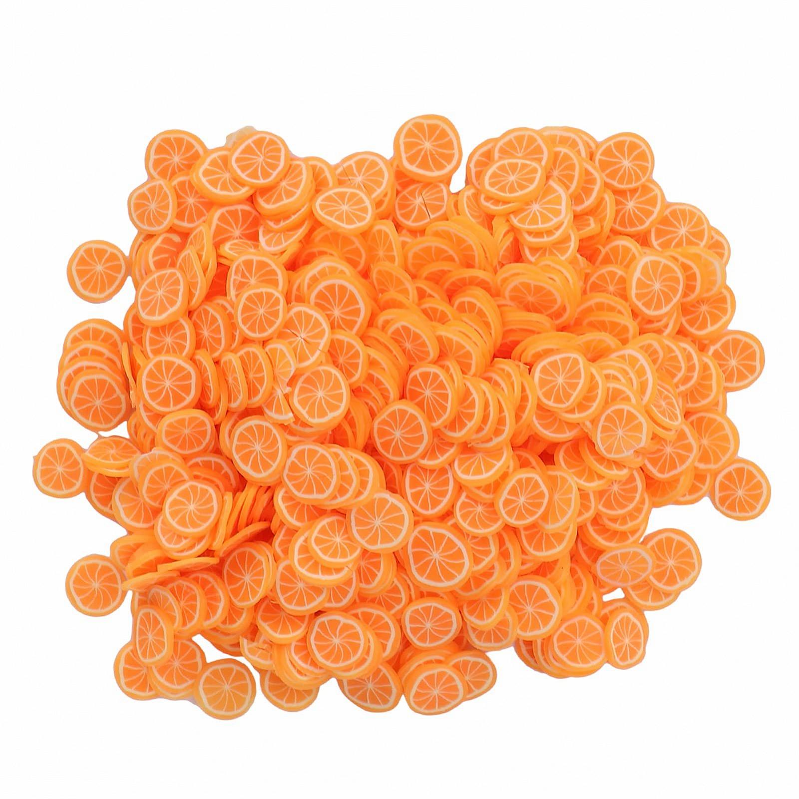 Слайсы для дизайна ногтей Фрукты Форма Фруктов Аксессуары для украшения мобильных телефонов/очков 10 г/Пачка Оранжевый, фото №1