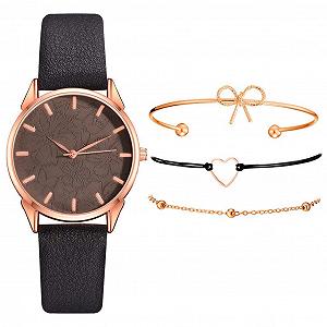 Мужские аналоговые кварцевые часы Generisch с ремешком из натуральной кожи - Фото 1