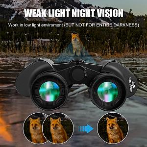 Бинокли BAK4-Prism FMC Lens Компактные 20x50 HD Водонепроницаемые Черный synthetic.ua - Фото 1