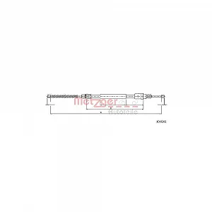 Трос стоянкового гальма METZGER 10.6202 для PEUGEOT задній правий - Фото 1