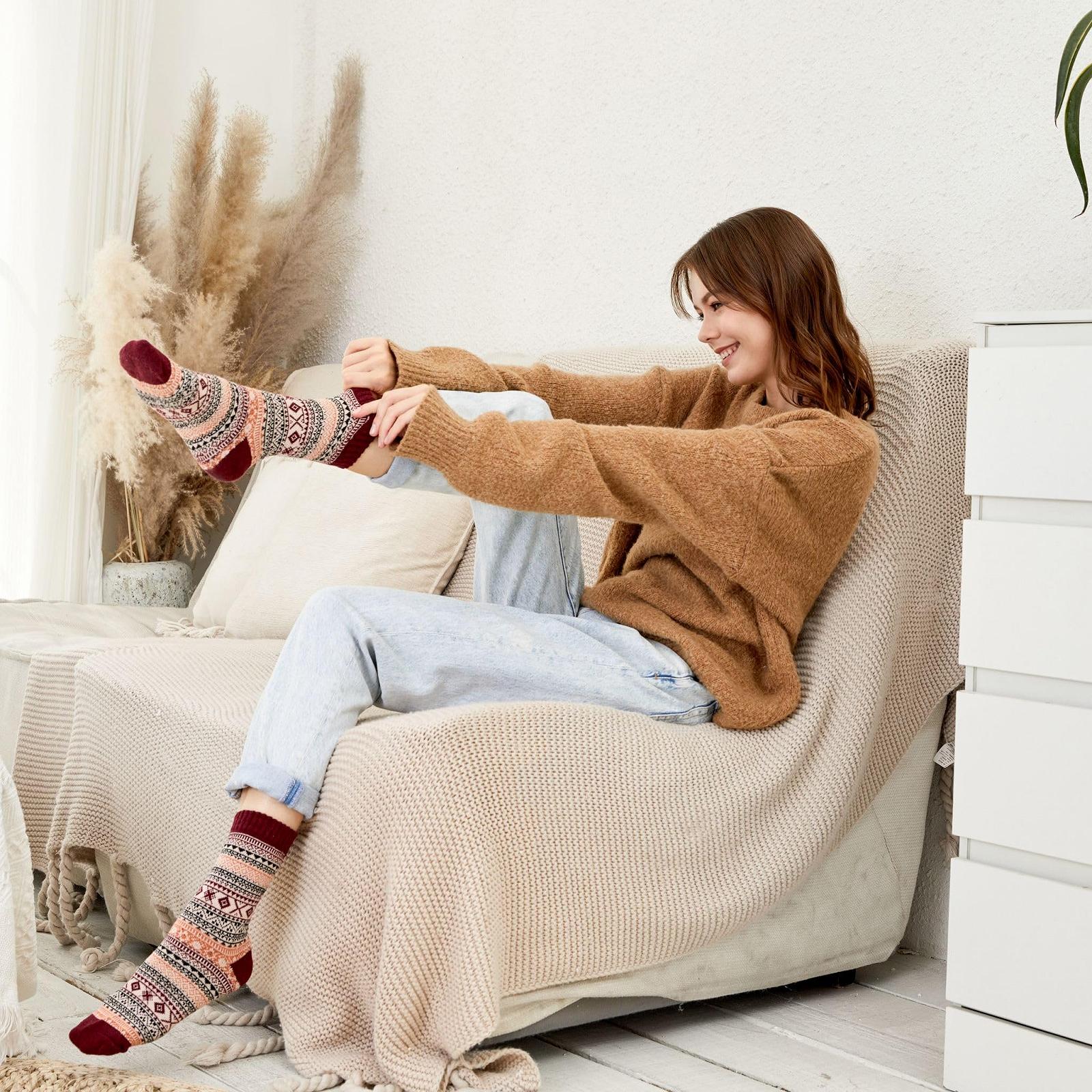 Вовняні шкарпетки Жіночі 5 пар, фото №4