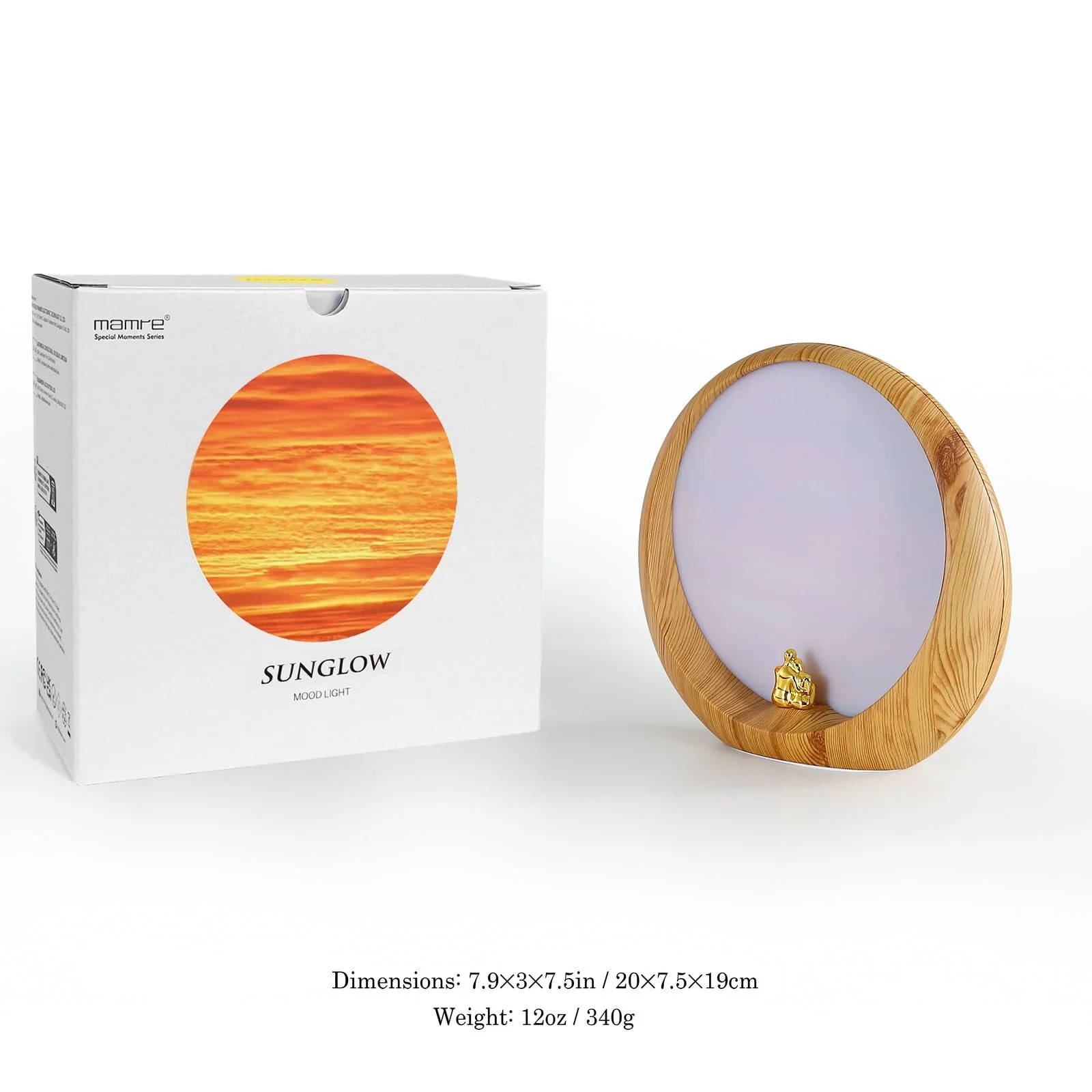 Настільна лампа mamre Golden Sunset Lamp, USB, сенсорна, з регулюванням яскравості, декор для дому, фото №7