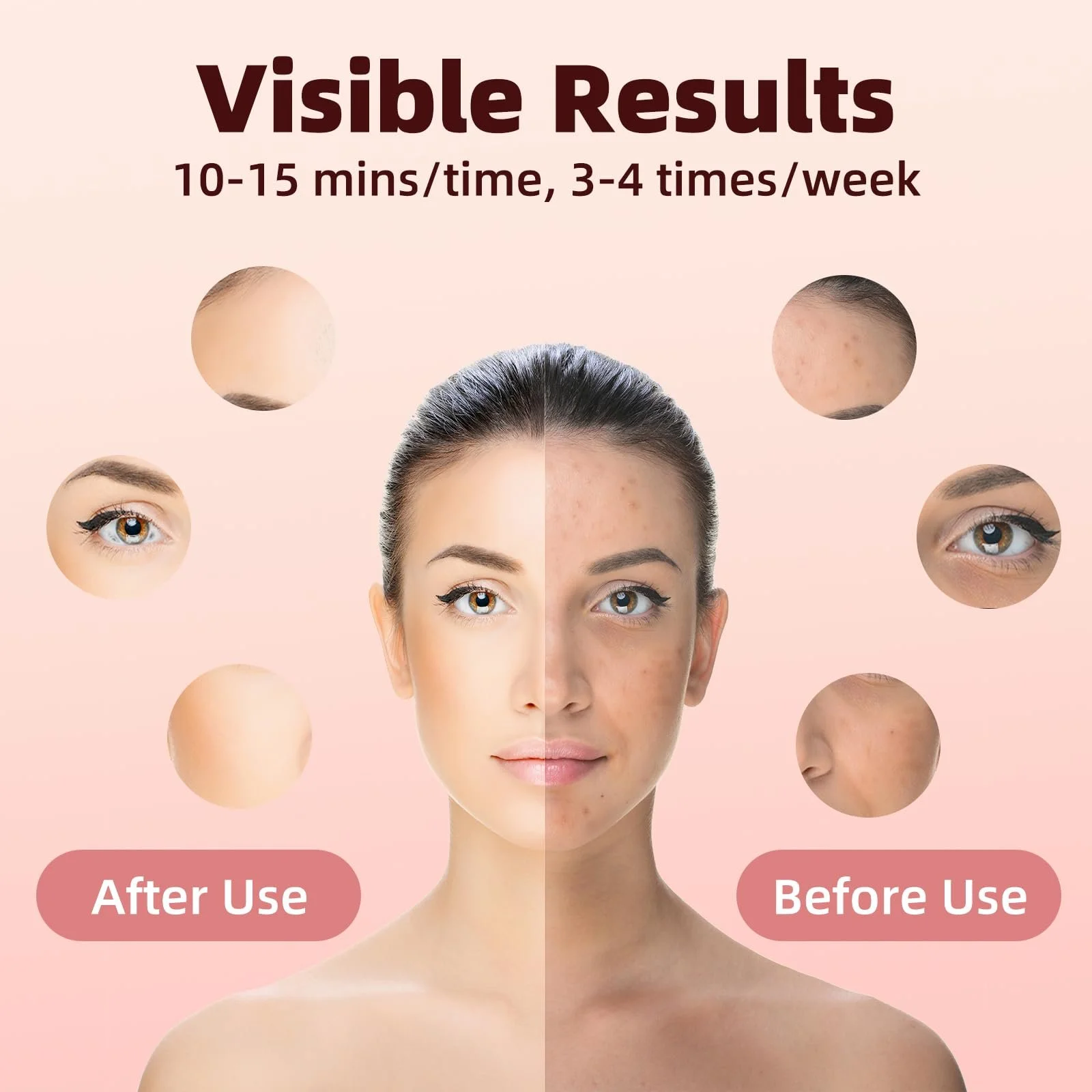 LED Маска для обличчя TaFoyu 7 кольорів Чорний, фото №4 LED Маска для обличчя TaFoyu 7 кольорів Чорний, фото №4