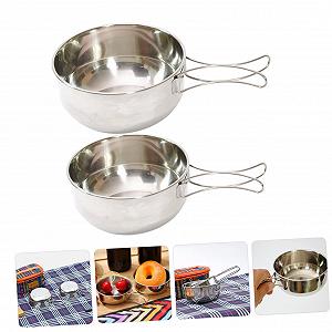 Миска Kisangel 5 шт. для кемпинга, миска для кормления, миски из нержавеющей стали, миска для воды, посуда для кемпинга synthetic.ua - Фото 1