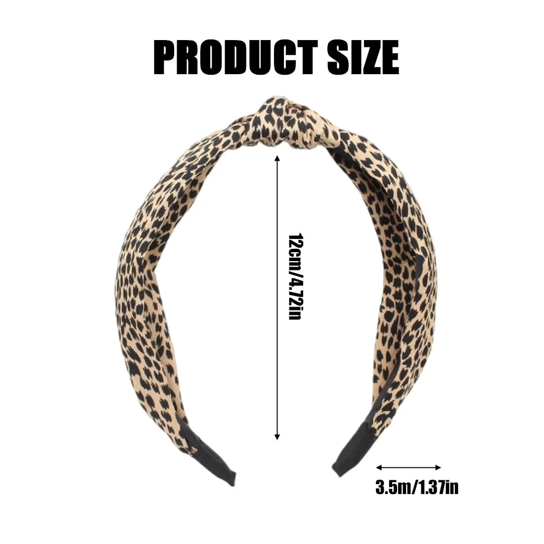 Обруч на голову GOOMICK Вінтажний леопардовий принт, фото №2