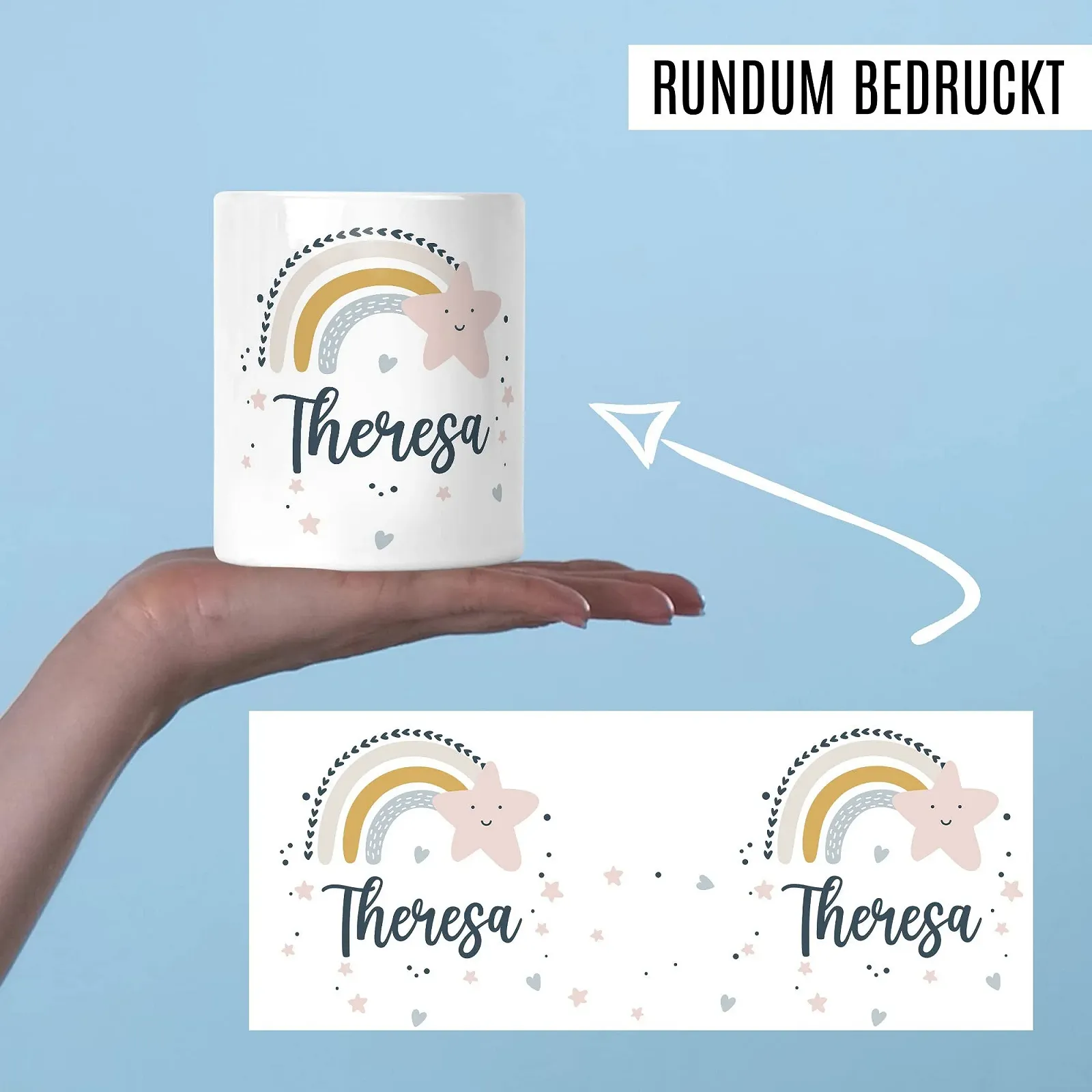 Скарбничка Pagma Druck Веселка Дитяча Персоналізована Керамічна, фото №4