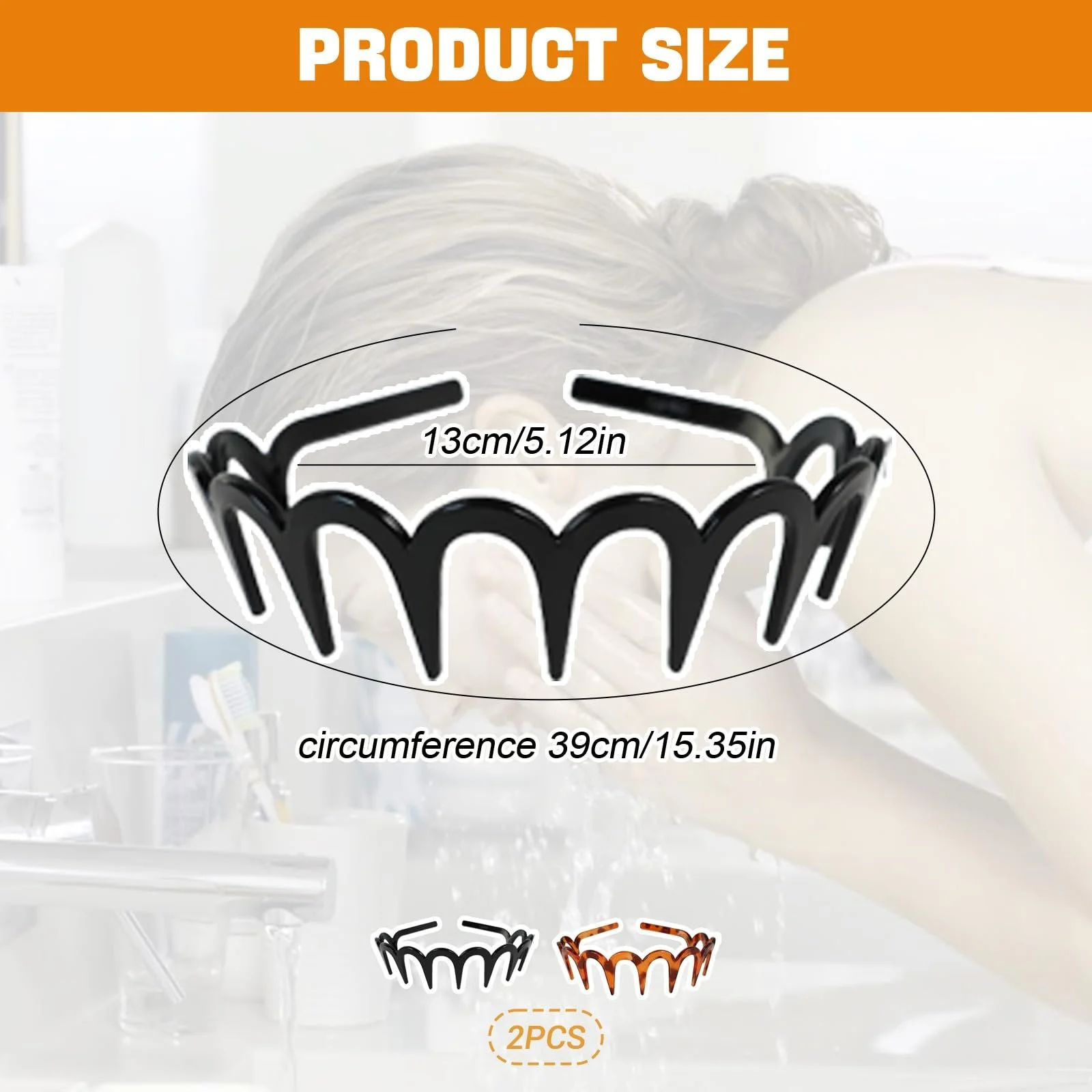 Жіночі обручі для волосся Zigzag, набір, фото №2