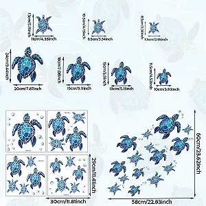 Наклейки на стіну Sea Turtles 15 шт. бульбашки водонепроникні для ванної туалету synthetic.ua - Фото 1