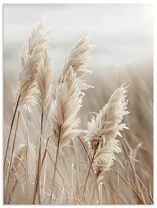 Картина ARTland Рослини Природні елементи Трави Пампаси Бохо Алюмінієва композитна панель U5GN - Фото 1