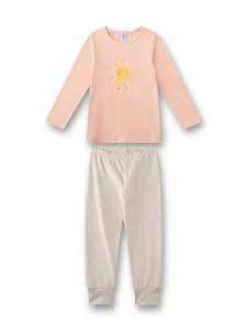 Пижама Sanetta для девочек длинная розовая - Фото 1