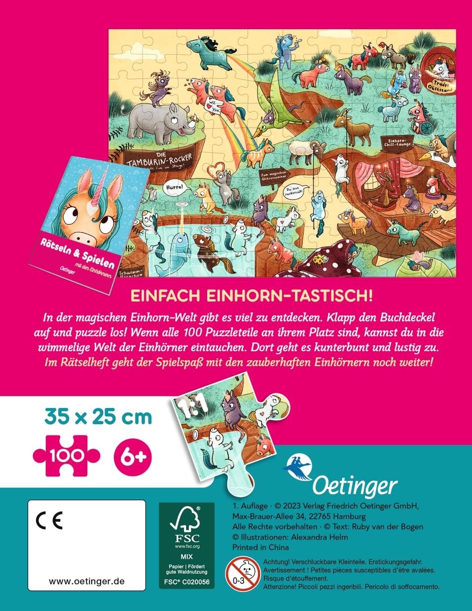 Пазл Puzzle in the Book 101 Unicorns 100 деталей, фото №2