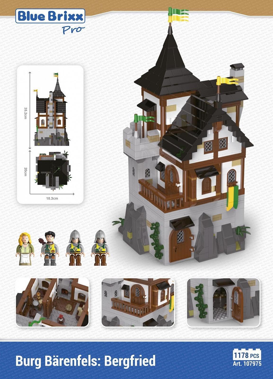Набір BlueBrixx Pro 107975 Замок Беренфельс: Багатофрагментна вежа, 1178 елементів, фото №2 Набір BlueBrixx Pro 107975 Замок Беренфельс: Багатофрагментна вежа, 1178 елементів, фото №2