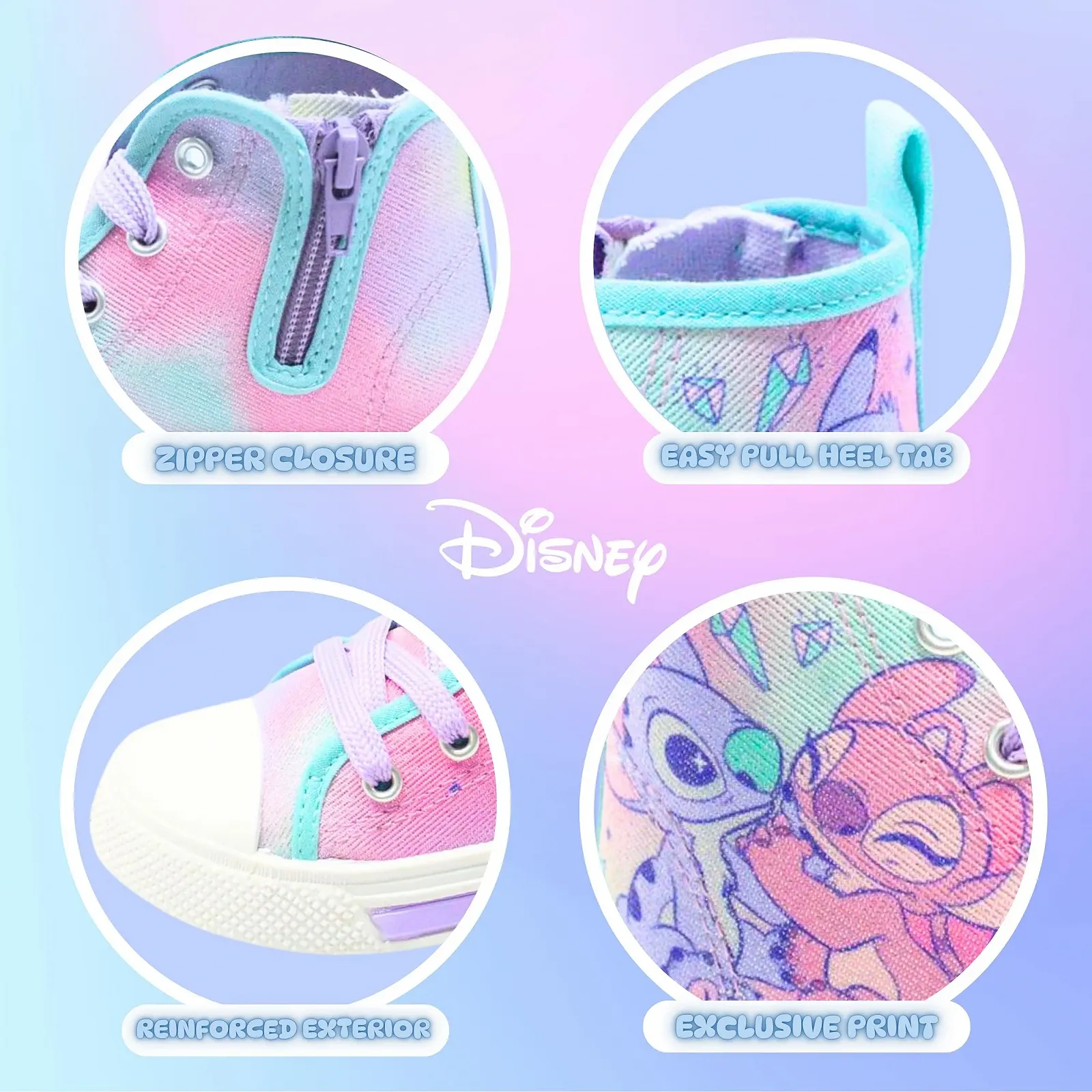 Кроссовки Disney Stitch & Angel Высокие в подарочной коробке UK 8 до 1, фото №5