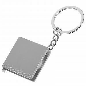 Рулетка OSALADI 1 м Металева з кільцем для ключів і висувною стрічкою для вимірювання, портативна, мала - Фото 1