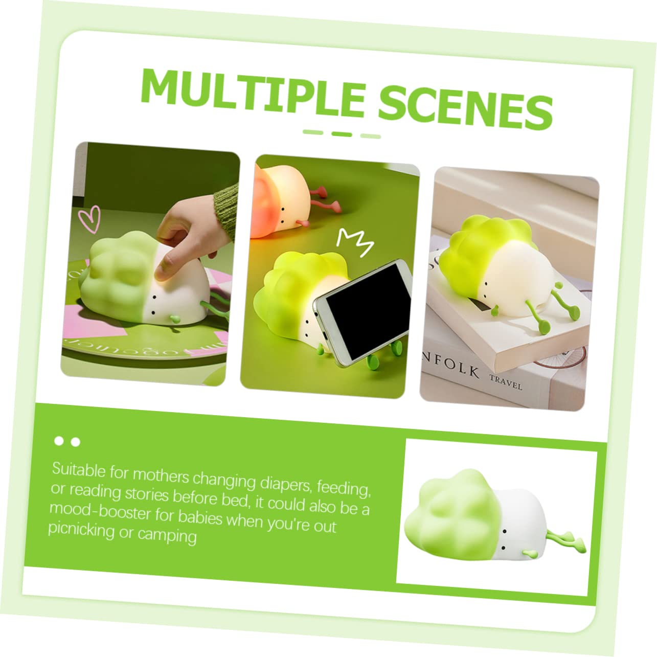 Світильник TOYANDONA USB нічник для немовлят набір з 4 шт. силіконовий білий, фото №3 Світильник TOYANDONA USB нічник для немовлят набір з 4 шт. силіконовий білий, фото №3