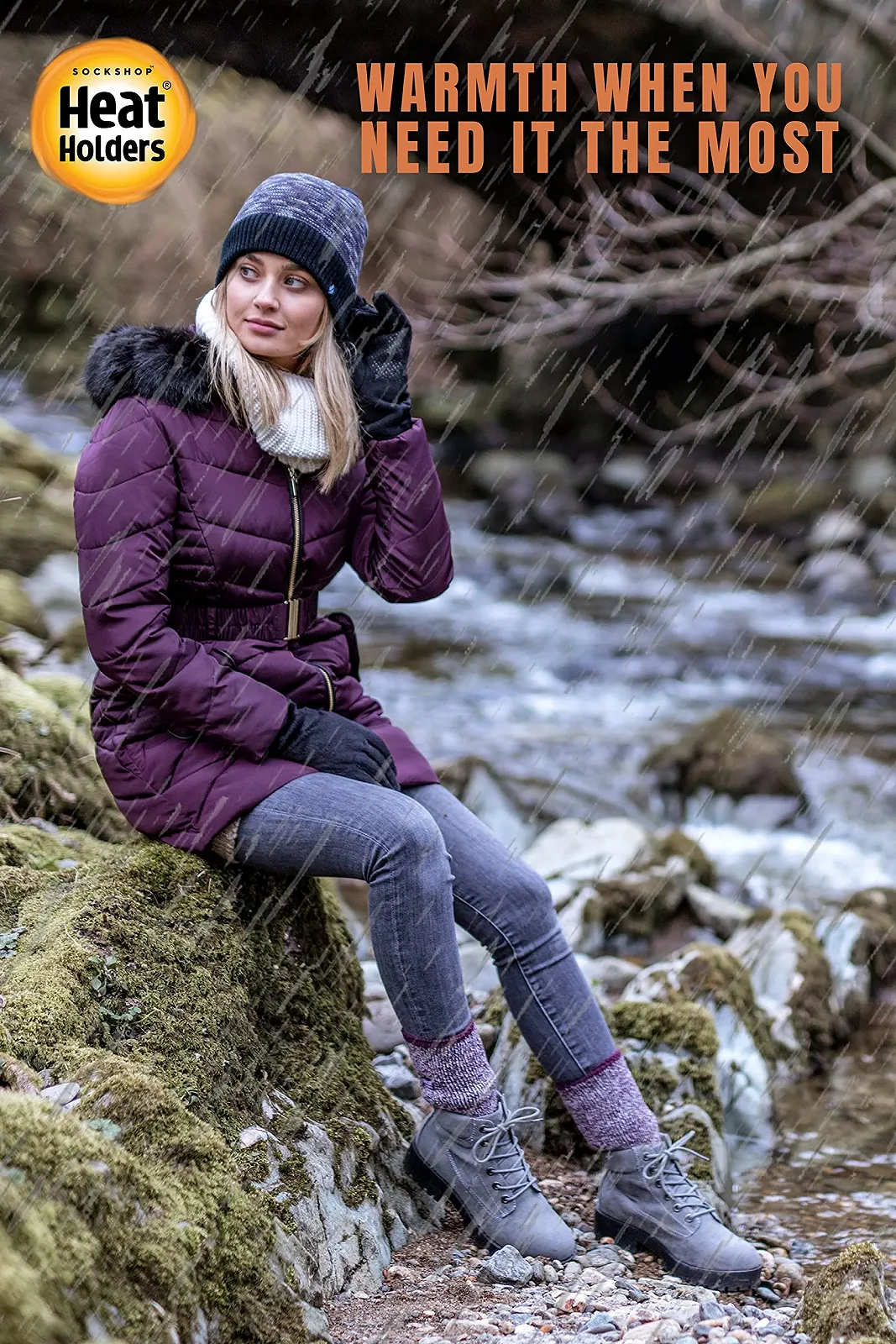 Термоноски женские до колена HEAT HOLDERS полосатые лыжные, фото №7 Термоноски женские до колена HEAT HOLDERS полосатые лыжные, фото №7