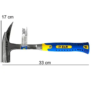 Молоток кровельщика S&R 600 г, фибергласовая рукоятка, магнитный держатель гвоздей, кованая сталь цена на synthetic.ua - Фото 1 Молоток кровельщика S&R 600 г, фибергласовая рукоятка, магнитный держатель гвоздей, кованая сталь synthetic.ua - Фото 1