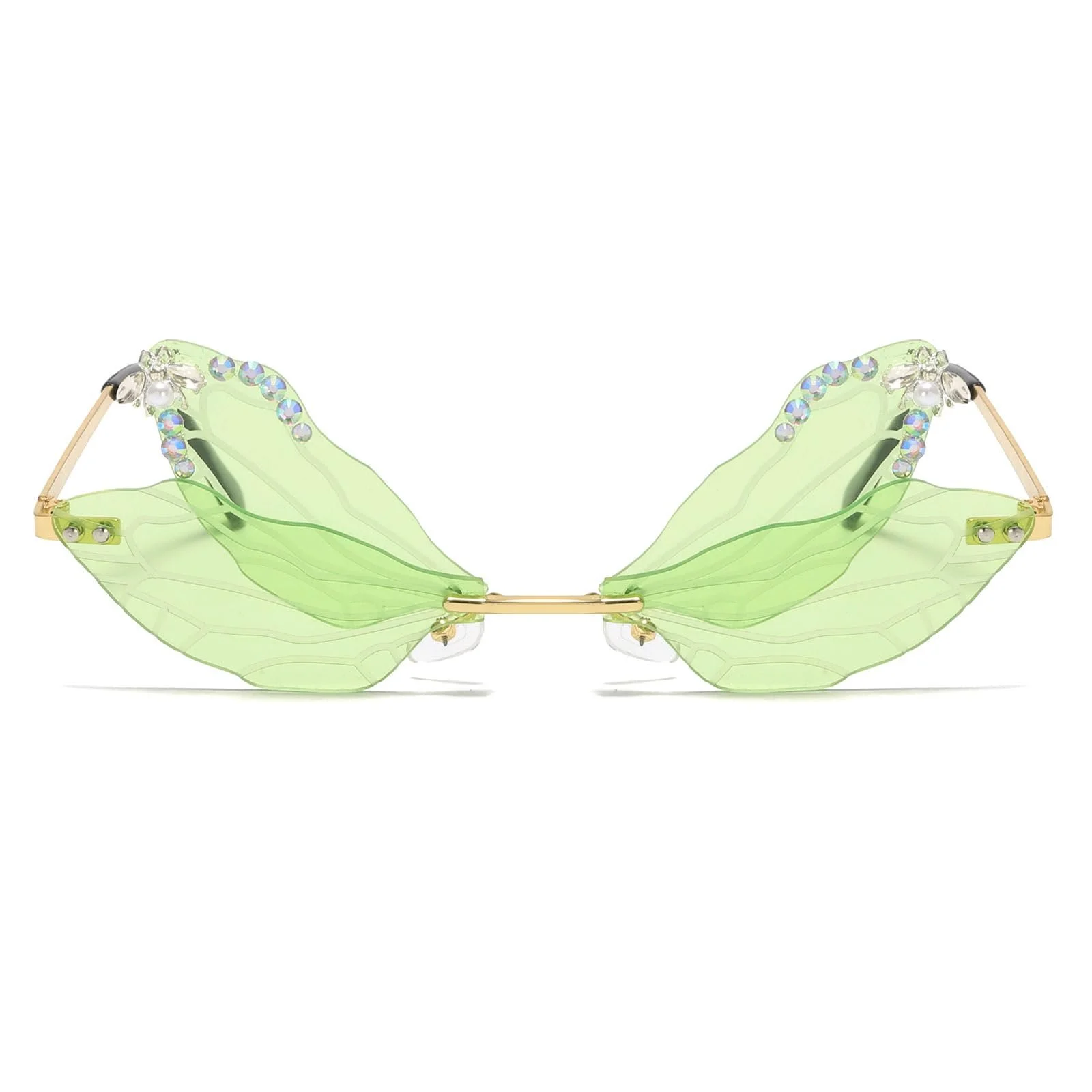 Сонцезахисні Окуляри Без оправи YAMEIZE Метелик Стрекоза, Металеві, UV400, для Чоловіків та Жінок, фото №2 Сонцезахисні Окуляри Без оправи YAMEIZE Метелик Стрекоза, Металеві, UV400, для Чоловіків та Жінок, фото №2