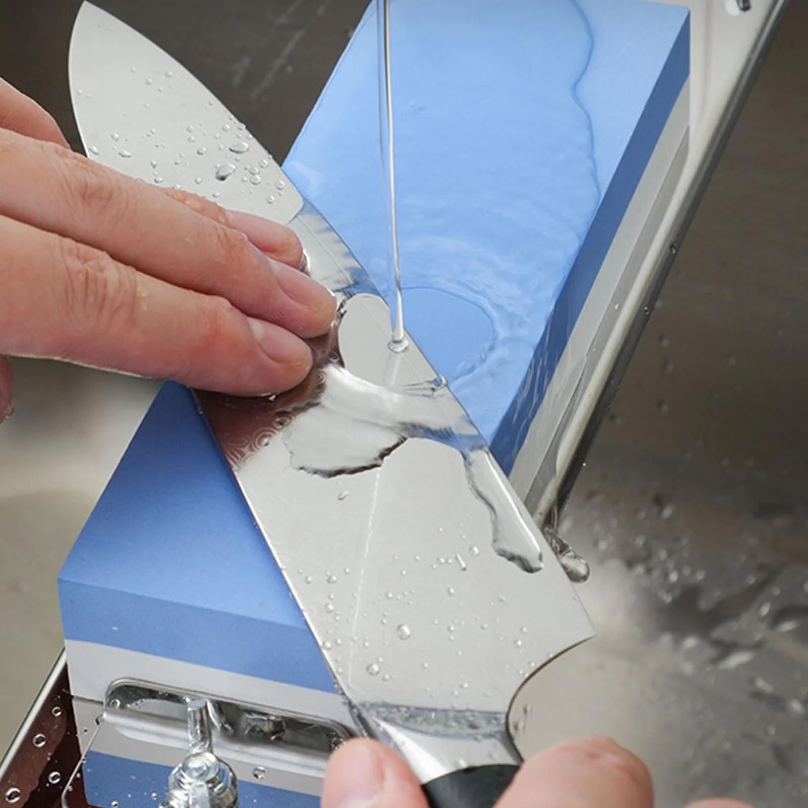 Набір точильних каменів 1000/6000 з направляючою для ножа та нековзкою силіконовою основою, фото №3