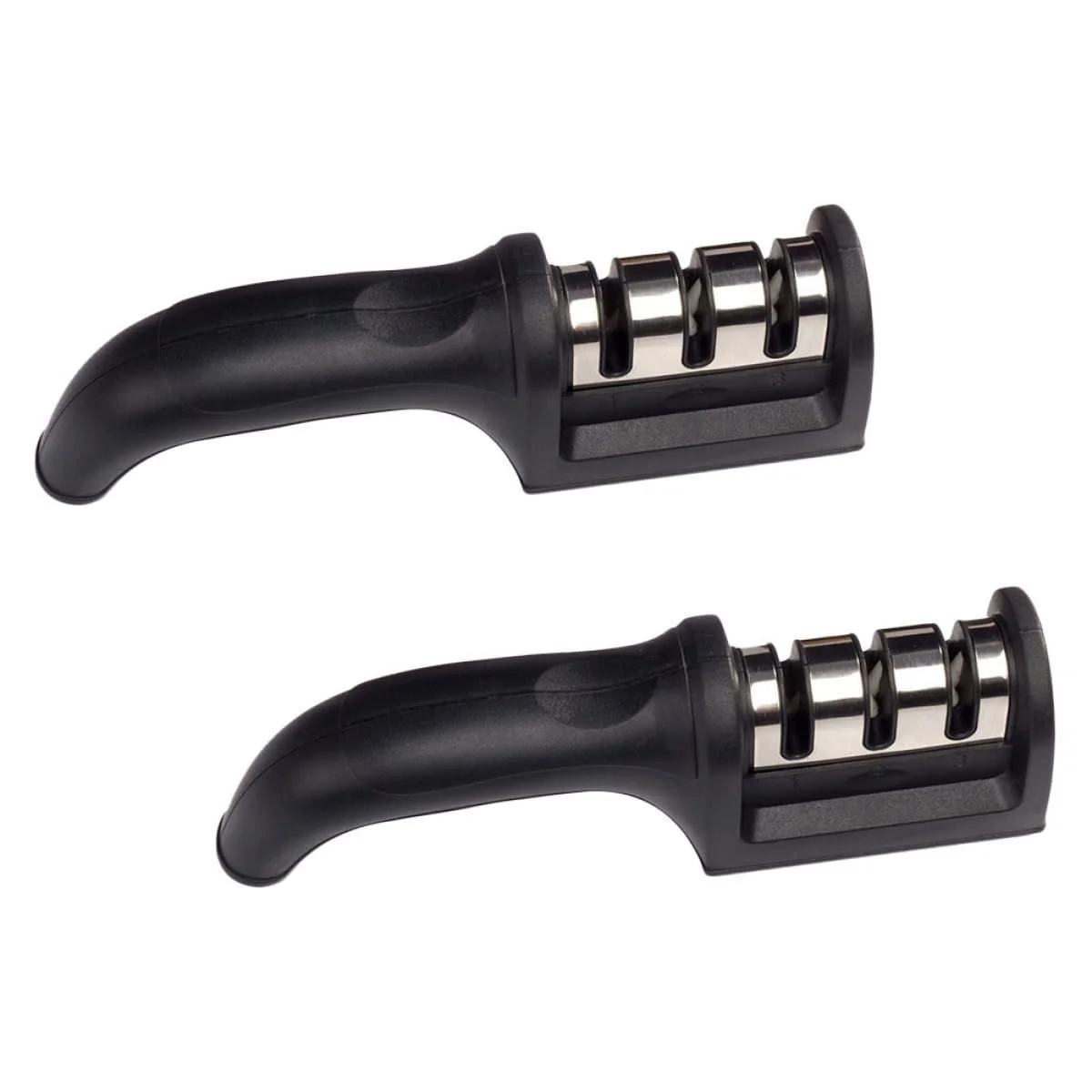 Ручная точилка для ножей Toyvian 2 штуки из алмазной стали компактная черная, фото №1