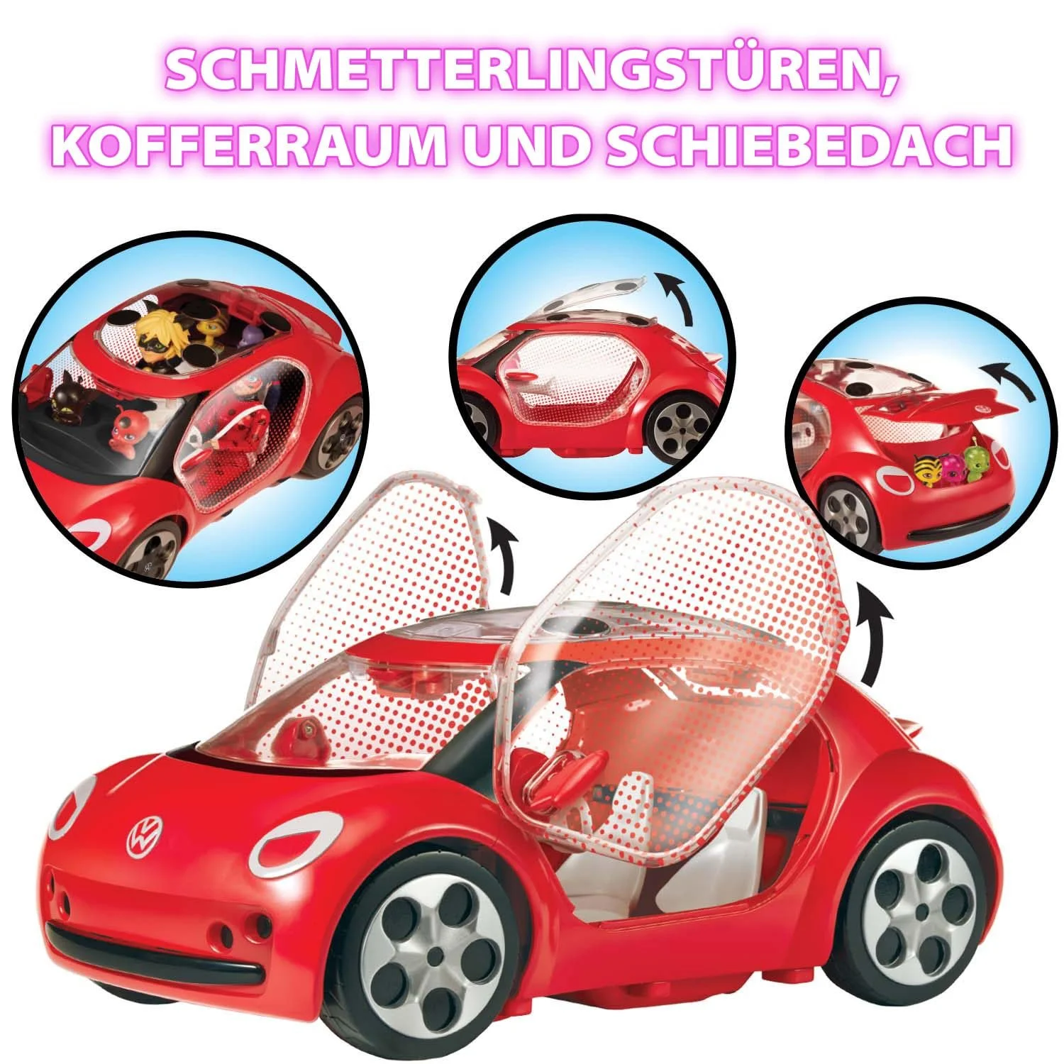 Автомобіль BANDAI Miraculous Ladybug - Volkswagen e-Beetle з фільму Ladybug of the Miraculous P50669, фото №4 Автомобіль BANDAI Miraculous Ladybug - Volkswagen e-Beetle з фільму Ladybug of the Miraculous P50669, фото №4