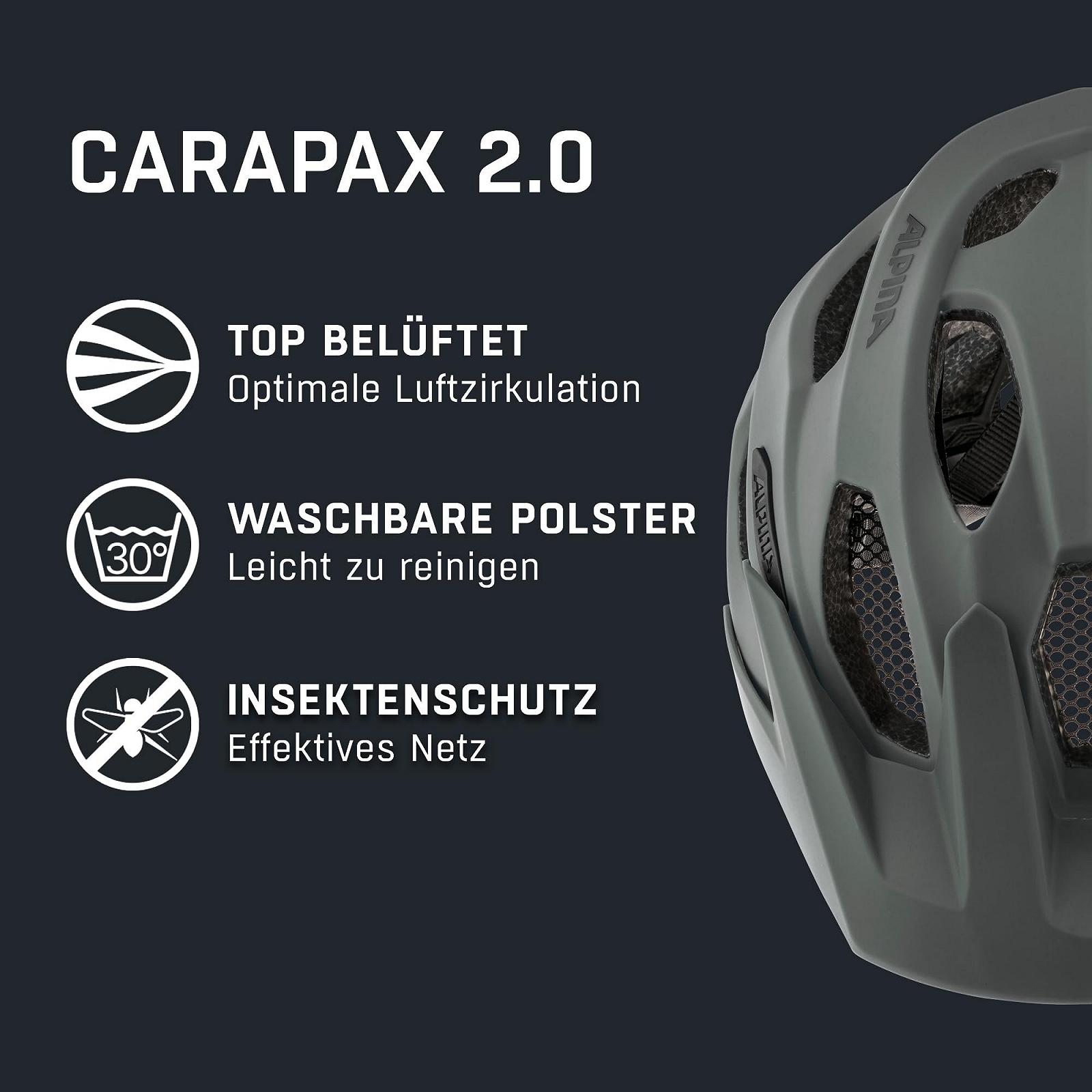 Шлем ALPINA Carapax 2.0 Moon-Grey-Peach Matte, фото №2