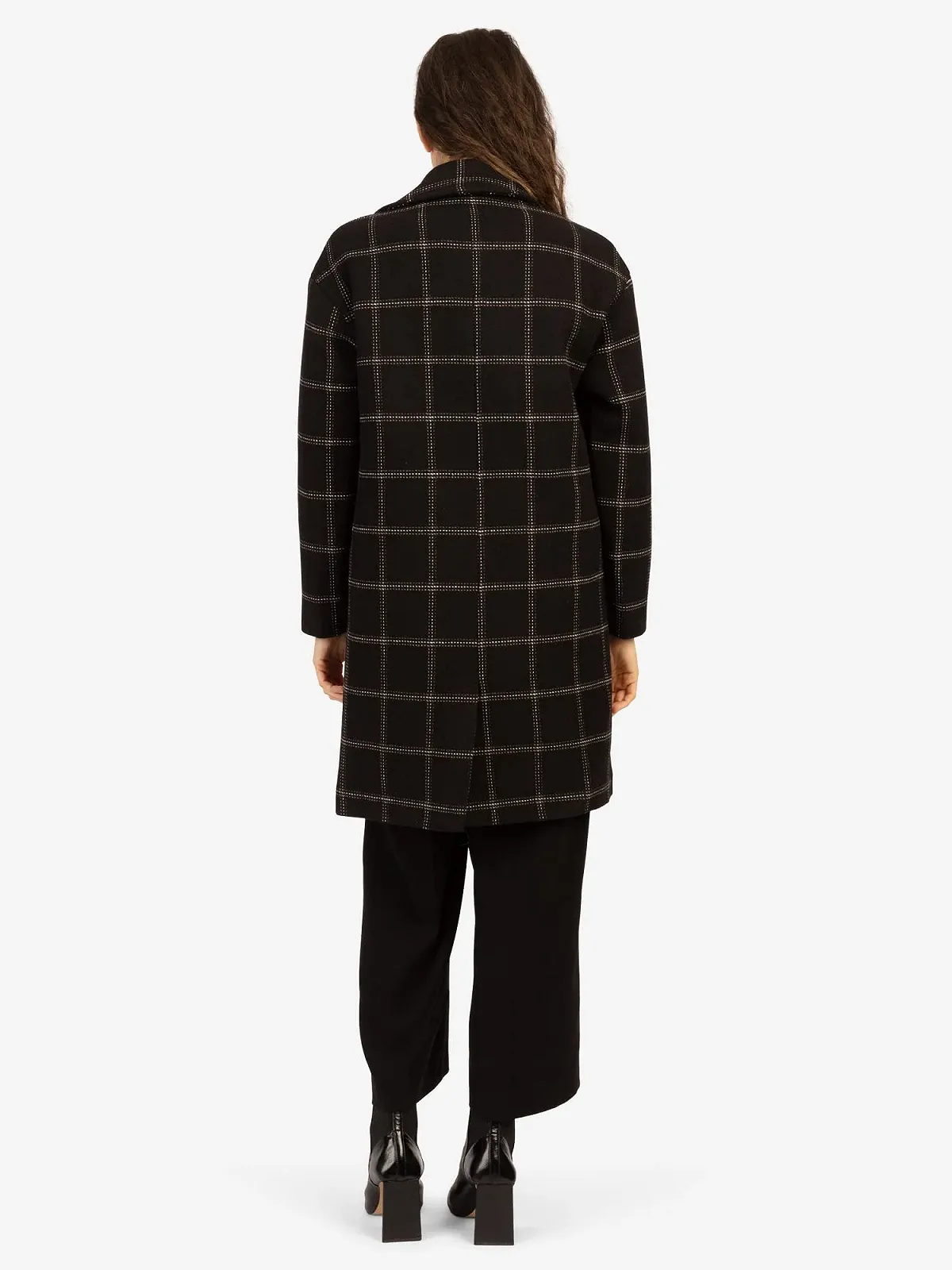 Короткое пальто в клетку Apart, фото №4