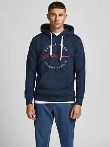 Світшот JJHERRO SWEAT HOOD 12188849-Navy Blazer-Fit:SWEAT Jack&Jones Темно-синій L synthetic.ua - Фото 1