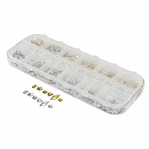 Украшение для ногтей Booso 3D, золотые и серебряные заклепки 6# - Фото 1