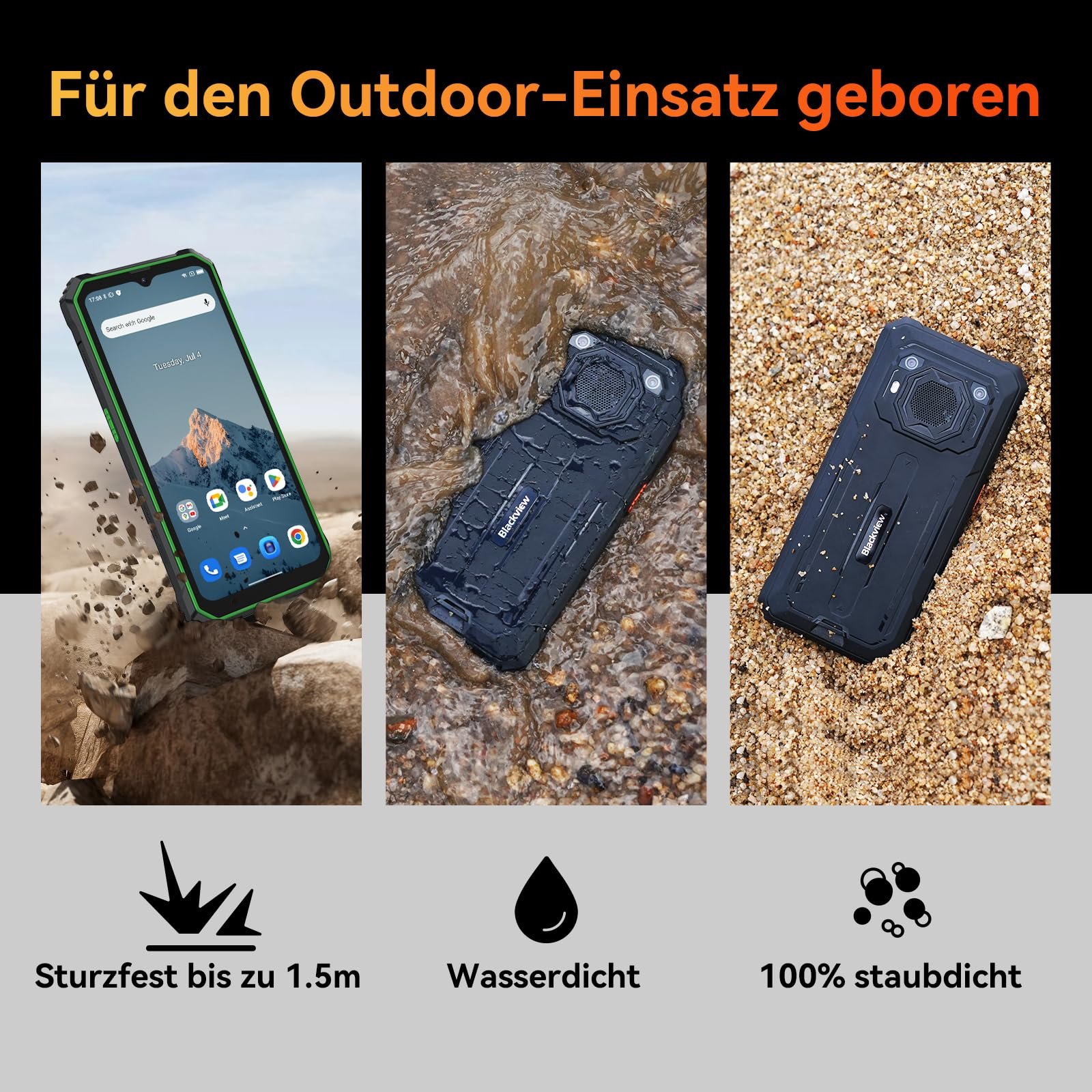 Смартфон Blackview BV6200 (2024) 13000 мАг 6.56" HD+ 64 ГБ/1 ТБ 13 Мп 4G Dual SIM, фото №6 Смартфон Blackview BV6200 (2024) 13000 мАг 6.56" HD+ 64 ГБ/1 ТБ 13 Мп 4G Dual SIM, фото №6