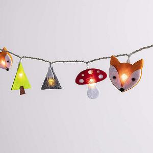 Гірлянда Lights4fun Світлодіодна з фетровими мотивами та таймером для дитячої кімнати synthetic.ua - Фото 1