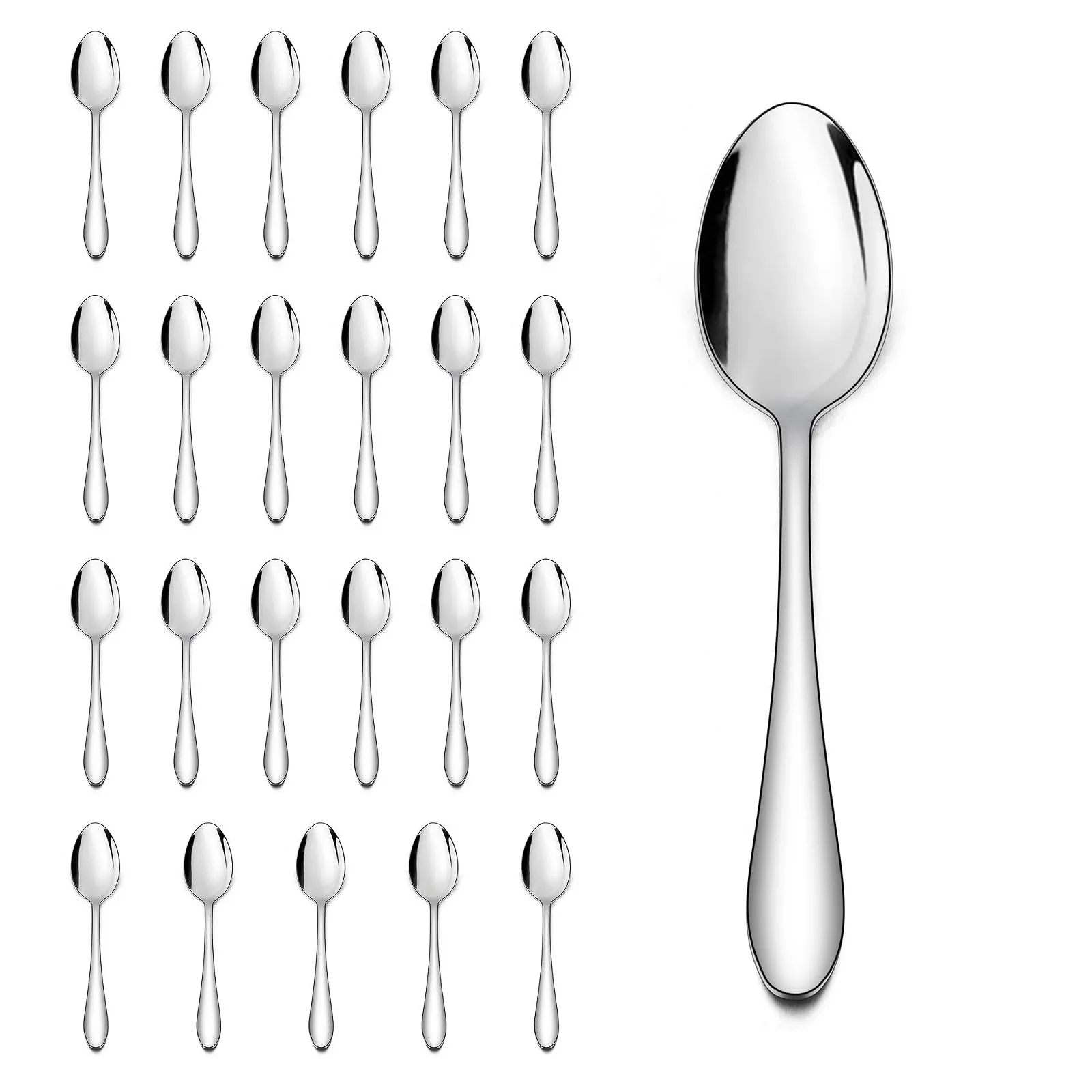 Ложка чайна Herogo набір 24 шт, 13.5 см, з нержавіючої сталі, полірована, фото №1