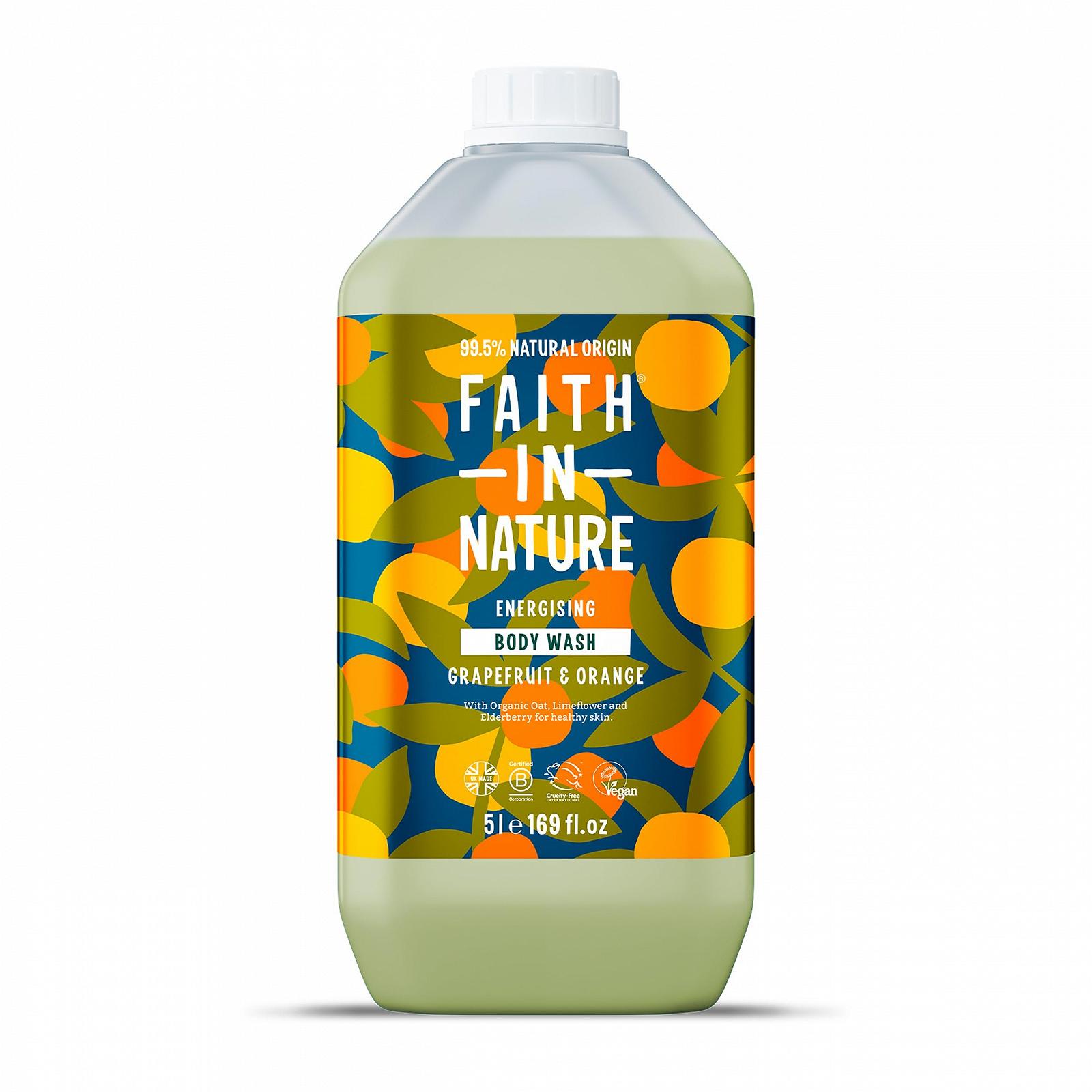 Гель для душу Faith in Nature Natural Grapefruit & Orange, 5 л, фото №1 Гель для душу Faith in Nature Natural Grapefruit & Orange, 5 л, фото №1