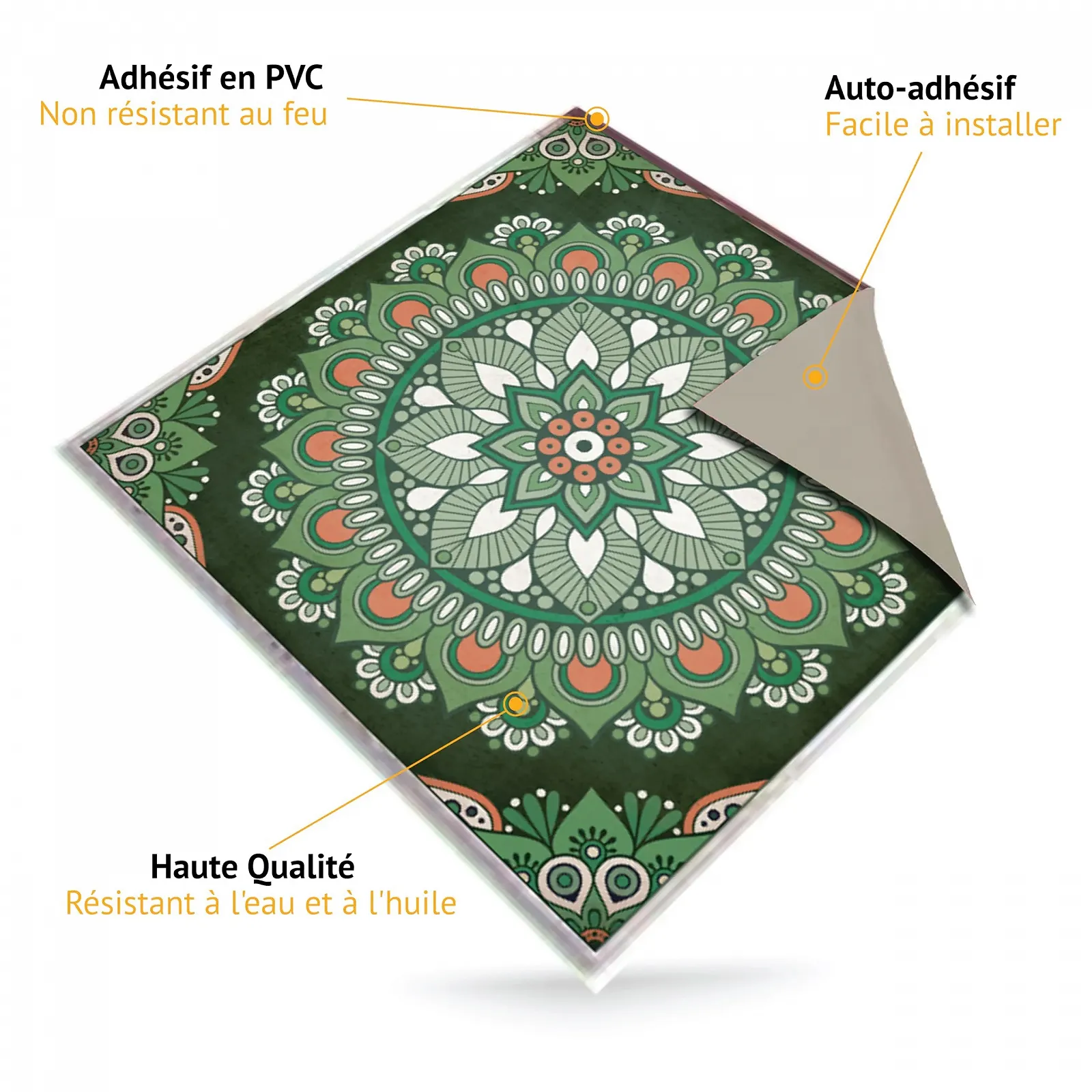 Наклейки на плитку WALPLUS 15 x 15 см 24 шт Зелений Вінтаж, фото №7 Наклейки на плитку WALPLUS 15 x 15 см 24 шт Зелений Вінтаж, фото №7