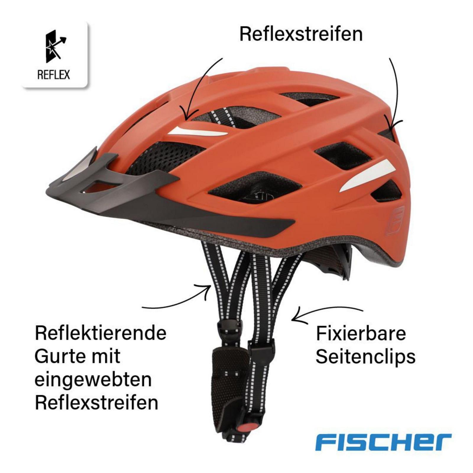 Велосипедный шлем Fischer Urban Plus с LED подсветкой, размер S/M или L/XL, фото №8